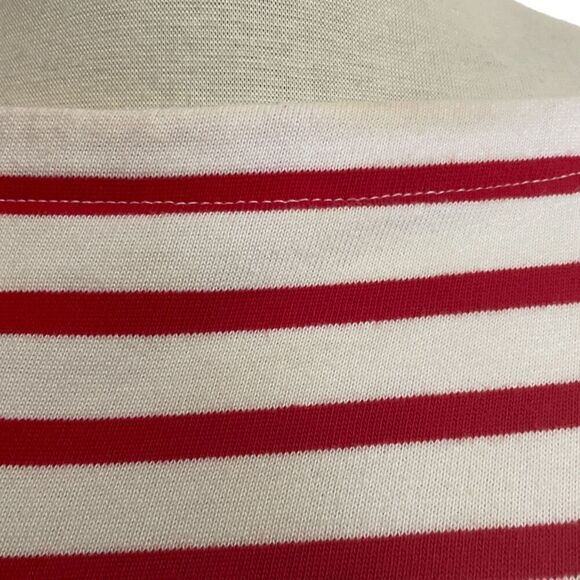Kate Spade Broome Street Red & White Striped Ruffle Top Size XS - Picture 7 of 9